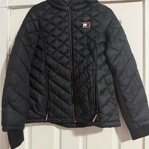 Tommy Hilfiger Black Quilted Hooded puffer Jacket